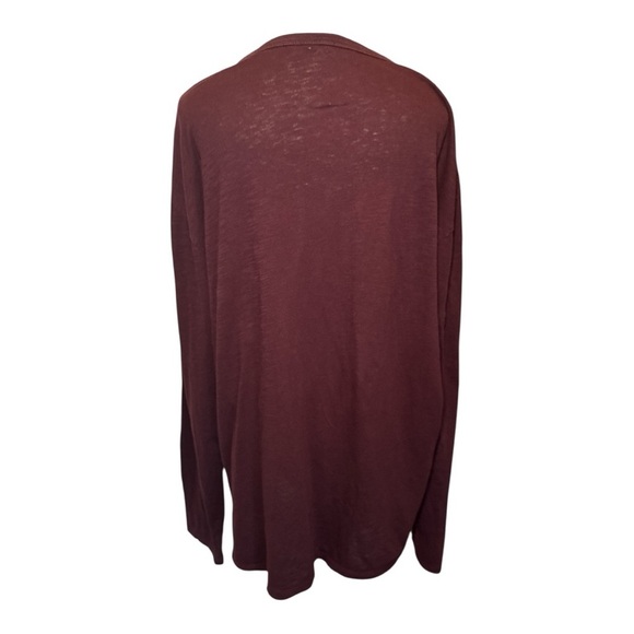 Vuori Long Sleeve Rise Tee Ruby Sz XXL Athleisure Athletic Casual Maroon - Picture 9 of 14